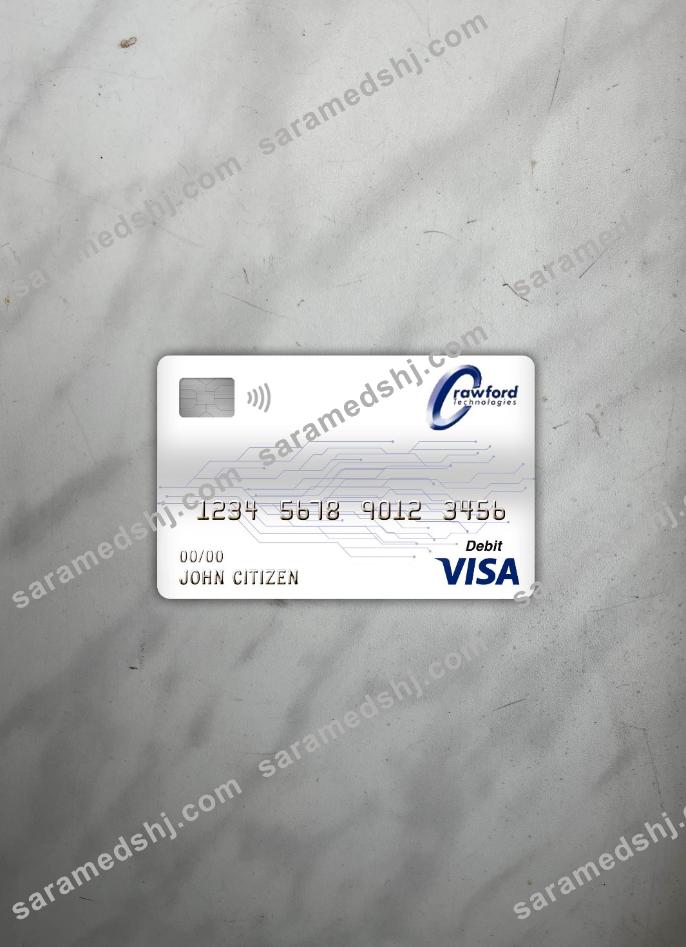 Canada Crawfordtech bank visa debit card photolook front